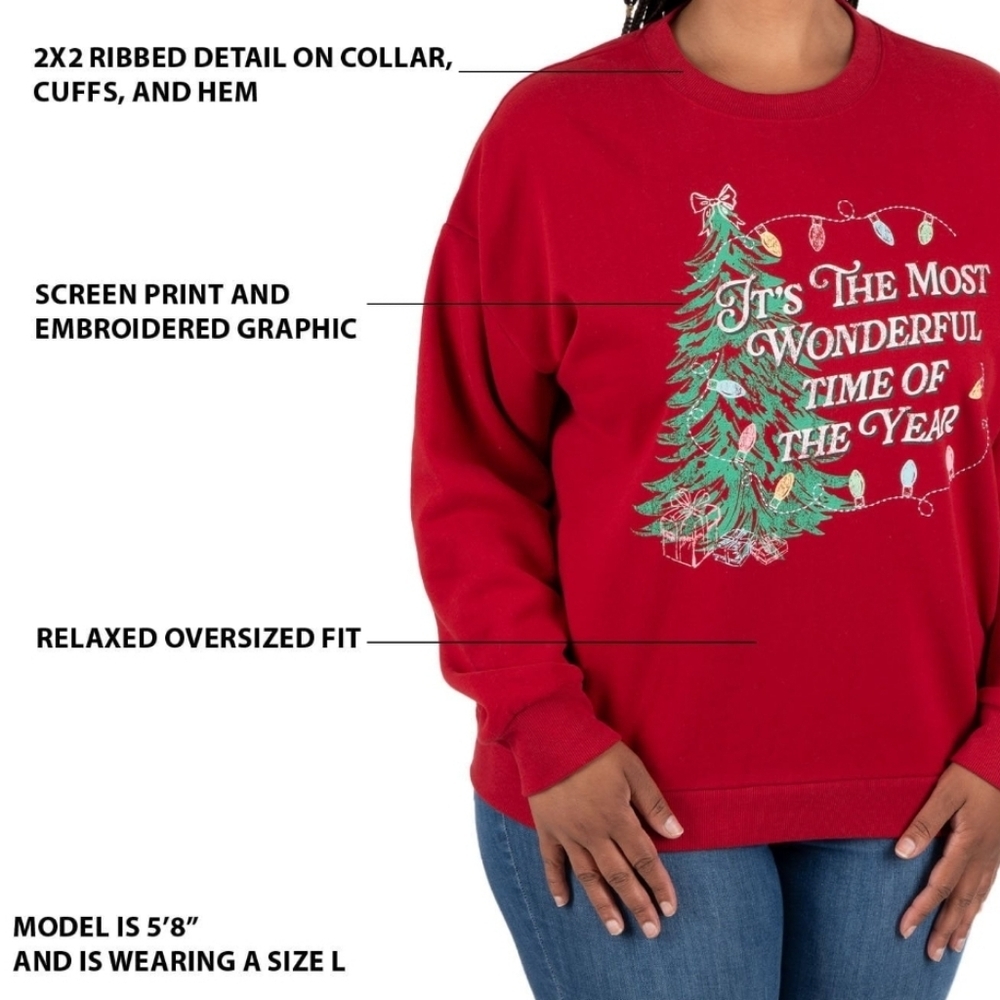 State of Mind Unisex Red Holiday Sweater - Picture 5 of 6